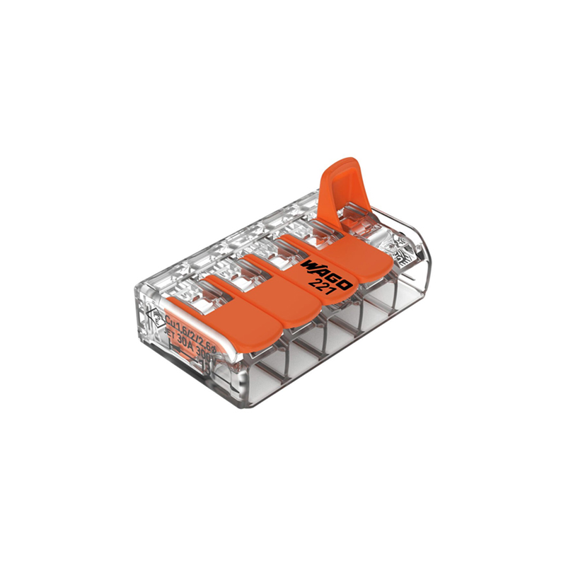 Wago 221-615 6mm Splicing Connector with 5 Levers