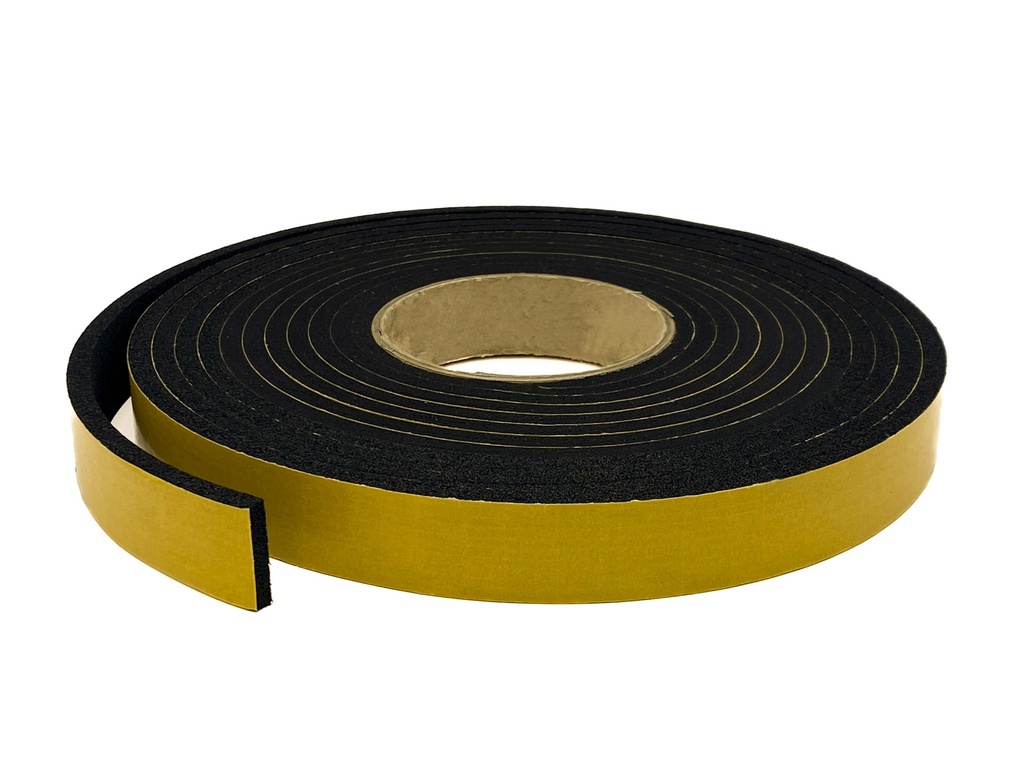 Expanded Neoprene Self Adhesive Sponge Strip - 25mm x 5mm x 6m
