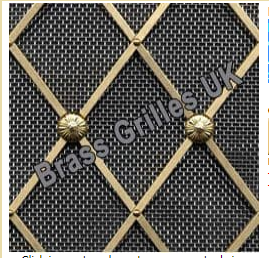Natural Brass with Stainless Steel Mesh Backing Example (41mm Diamond)