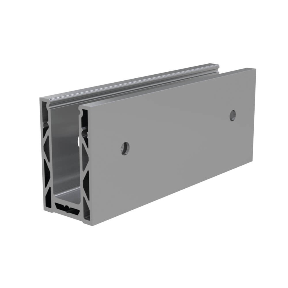 Adjustable Aluminium Channel - 2.5M Side For 15 to 21.5mm Glass (Satin Anodised)