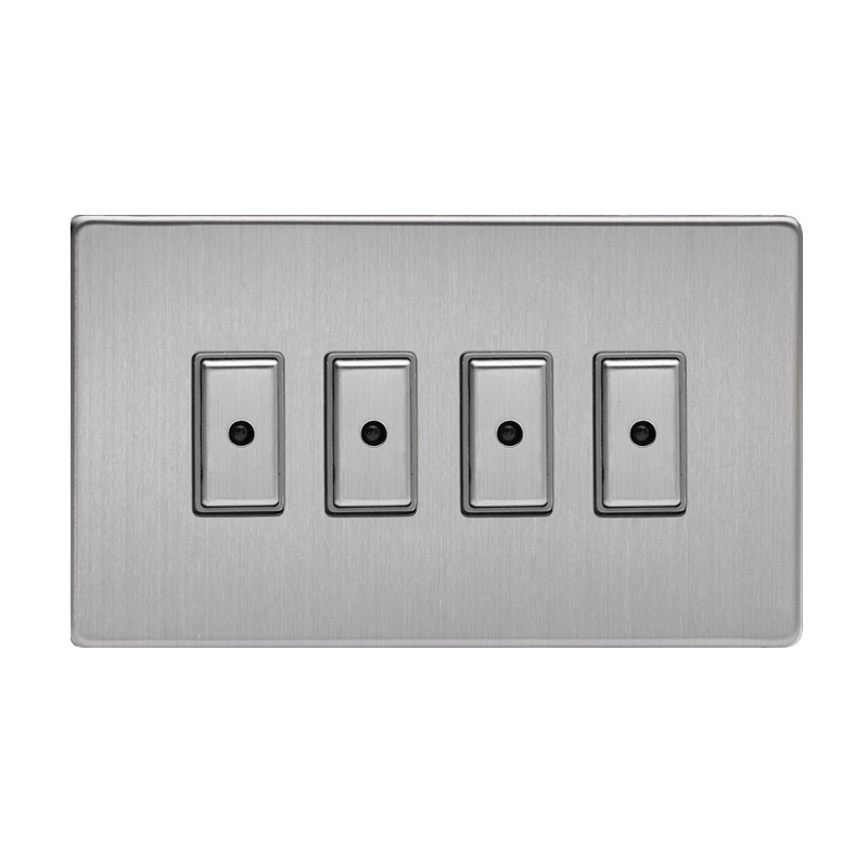 Varilight 4G Multi Point Touch Dimmer Switch Brushed Steel