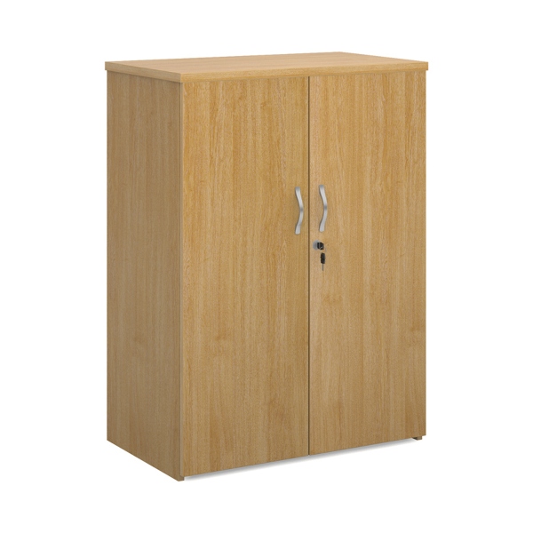 Universal Double Door Cupboard with 2 Shelves - Oak