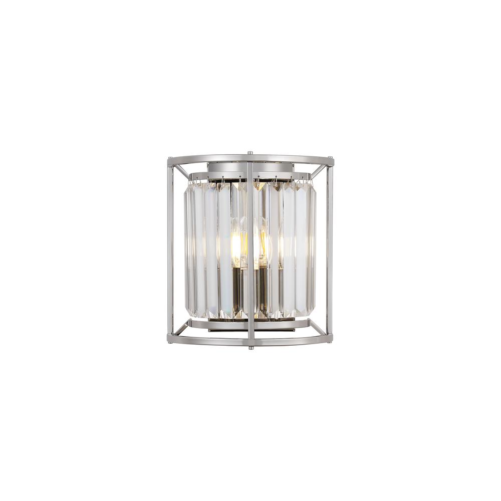 Luxuria Pantheon Wall Light 2xE14 Polished Nickel / Clear