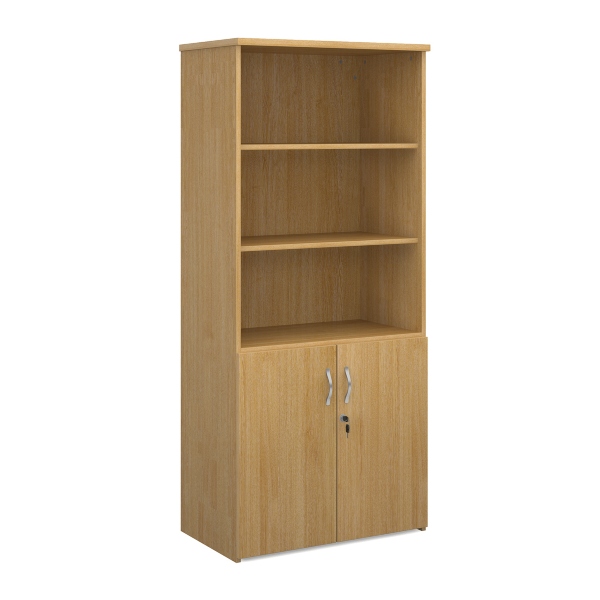 Universal Combination Unit with Open Top and 4 Shelves - Oak