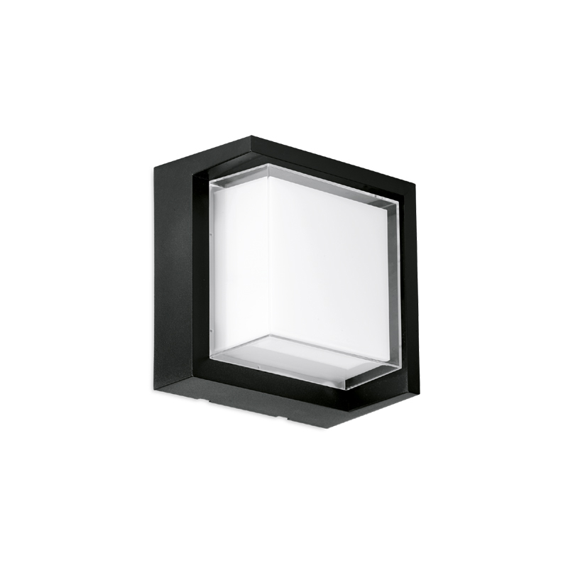 Aurora Enlite 10W CCT Switchable Square Cowl LED Bulkhead Black