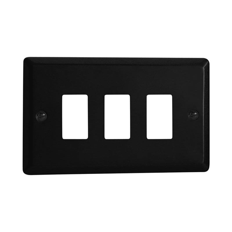 Varilight Urban 3G Plate Matt Black with York Twin Plate (Standard Plate)