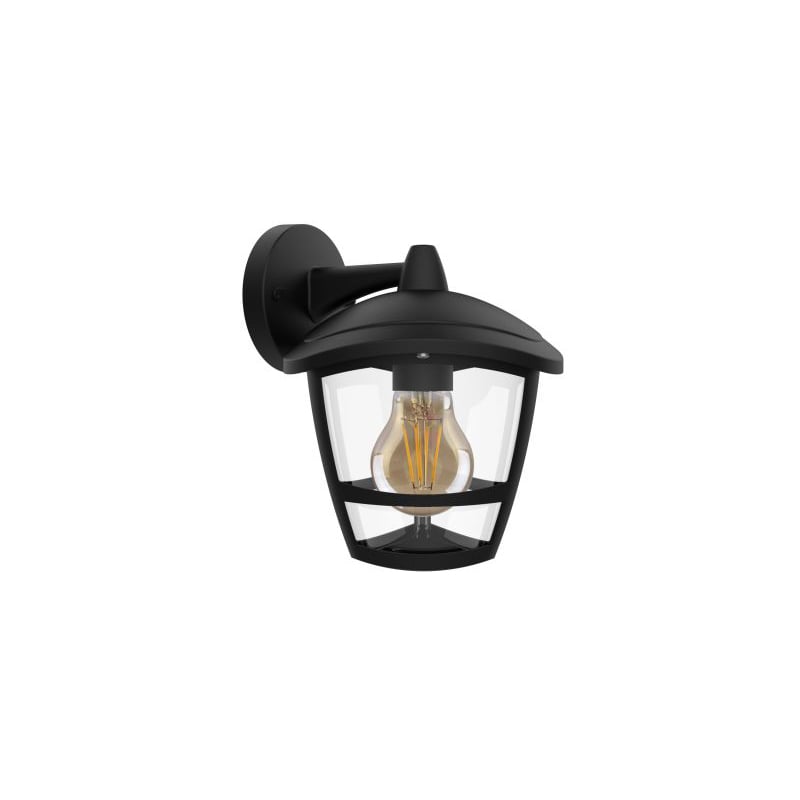 Kosnic Daintree E27 Wall Lantern Top Arm Black