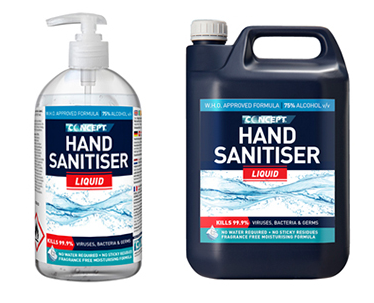 WHO formulation 75% alcohol liquid hand sanitiser