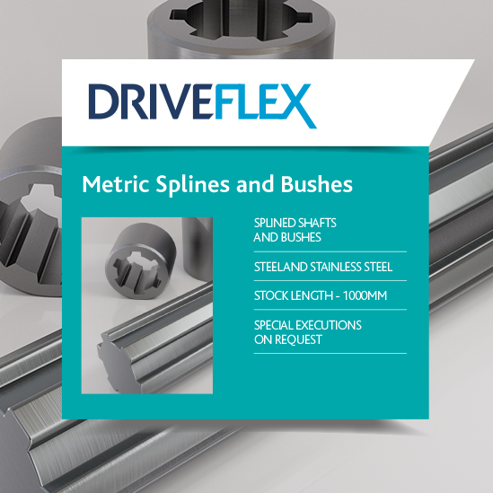 NEW Metric Splined Shafts and Bushes