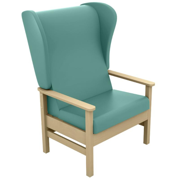 Atlas High Back Bariatric Arm Chair with Wings - Mint