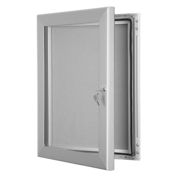 Lockable Pin Board - Silver