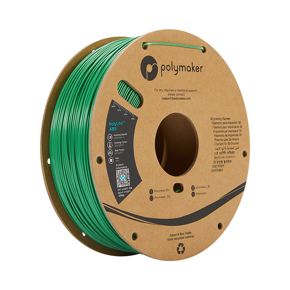 PolyMaker PolyLite Green ABS 2.85mm 1Kg 3D Printing filament