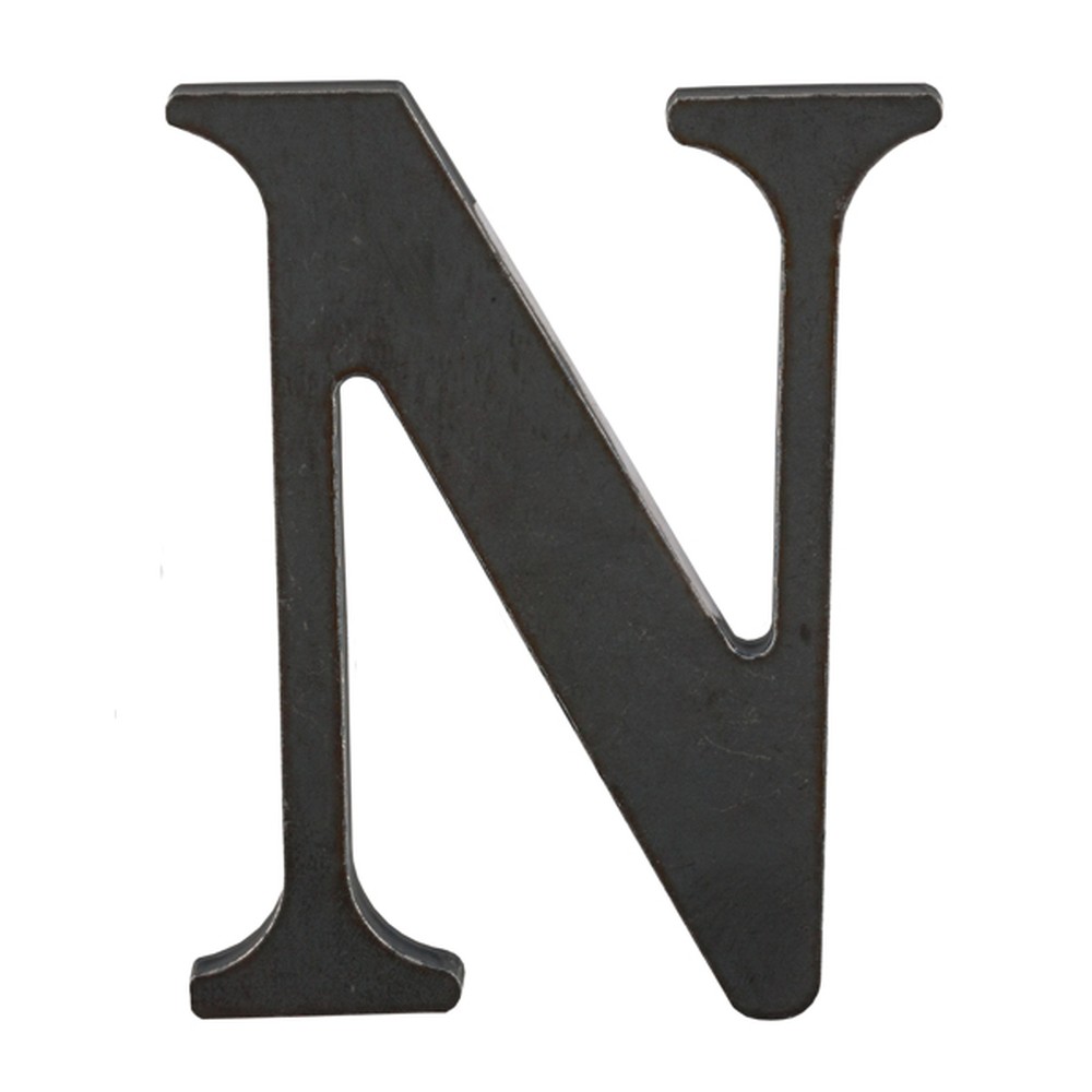 50mm High 3mm Thick Mild Steel Profiled Letter N