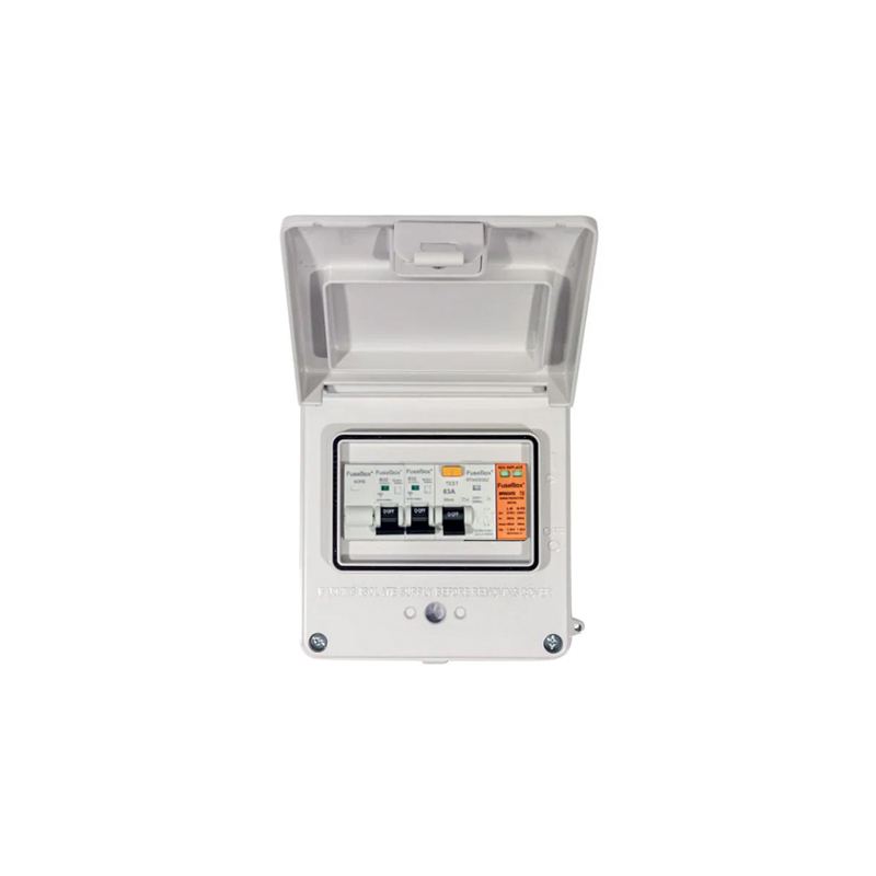 FuseBox IP65 Garage Consumer Unit With SPD White