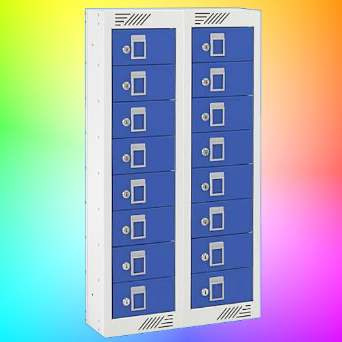 16 Blue Door Mobile Phone Lockers