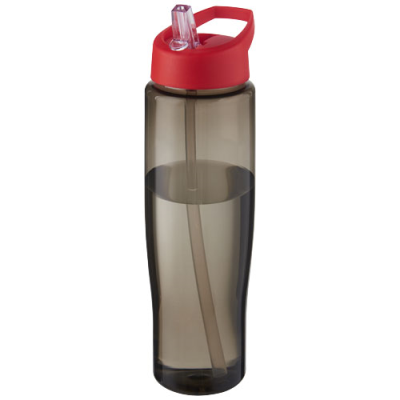 H2O ACTIVE® ECO TEMPO 700 ML SPOUT LID SPORTS BOTTLE in Red & Charcoal.