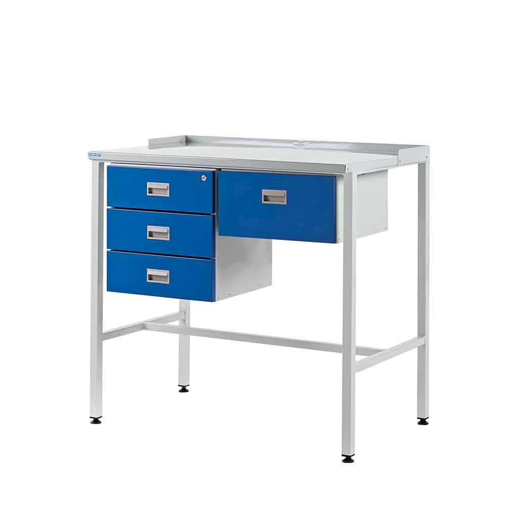 Supervisor Workdesk with Flat Top, Triple Drawer + ingle Drawer - 920H