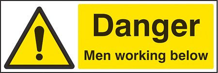 Danger men working below