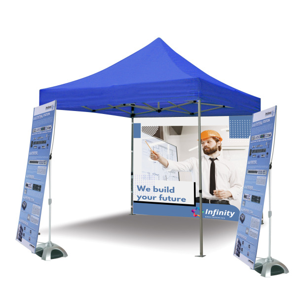 Canopy and Banner Stand Outdoor Display Kit