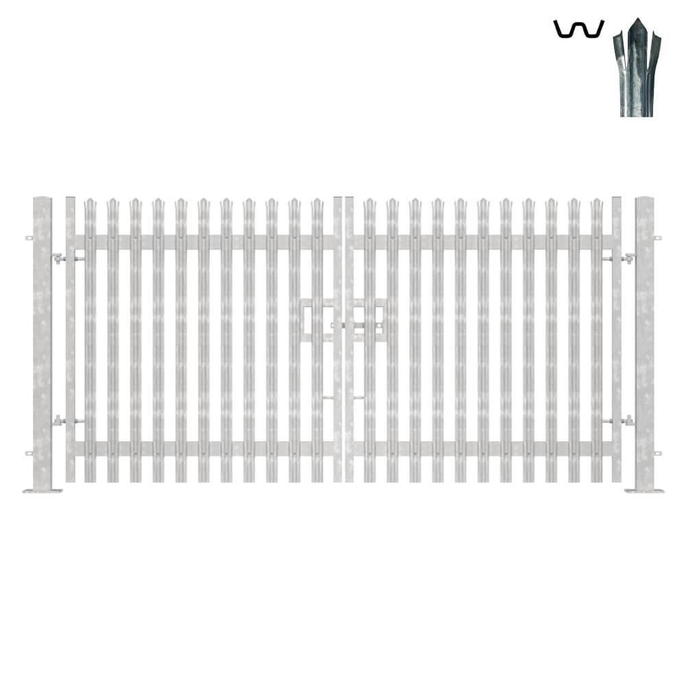 Double Leaf Bolt-Down Gate - 2.0m H x 4mGalvanised c/w Posts & Fittings