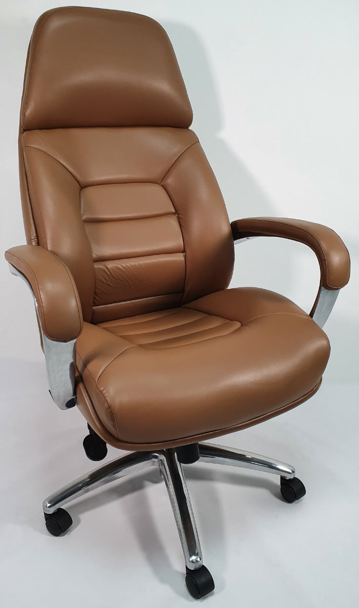 Providers Of High Back Bucket Seat Style Tan Leather Executive Office Chair - 188A