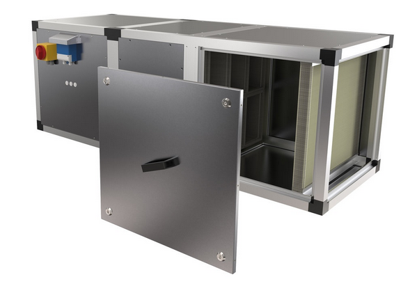 MUB 042 400°C..  HEPA-20  with Coarse + HEPA filter. 3,000m³/h (clean) Centrifugal box fan, 55C continuous