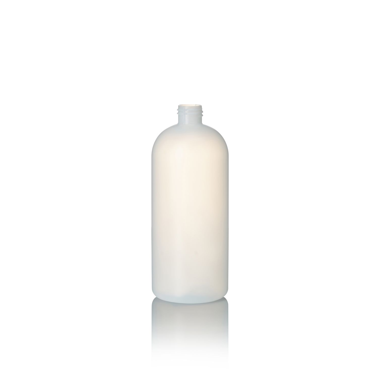 Supplier Of 500ml Natural HDPE Boston Round Bottle