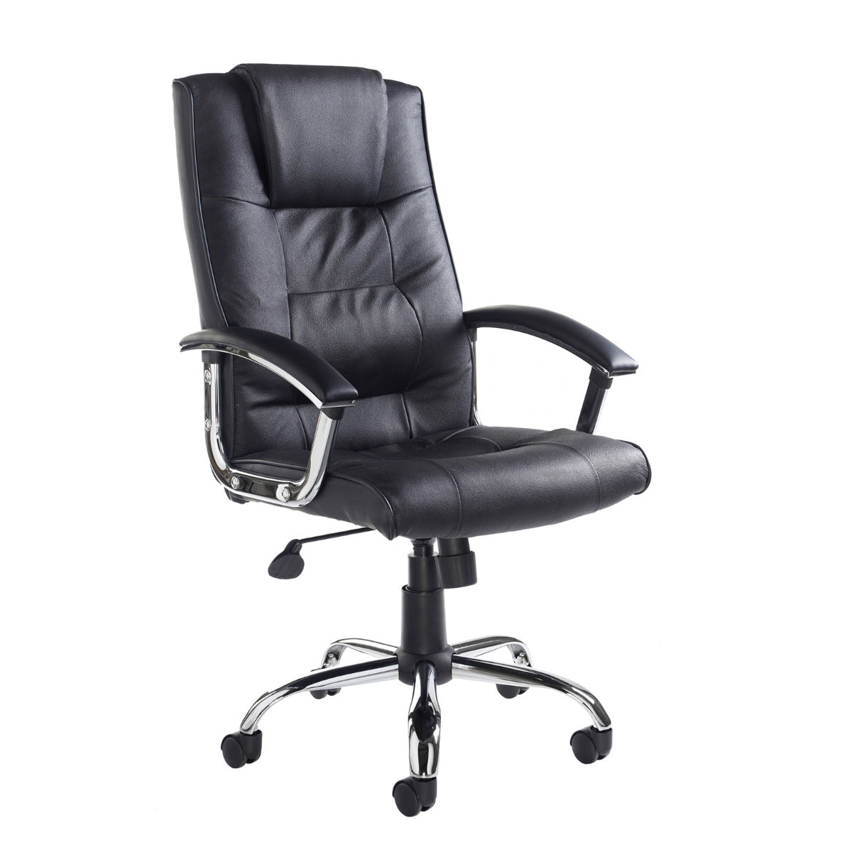 Providers Of Somerset High Back Black Leather Faced Office Chair UK