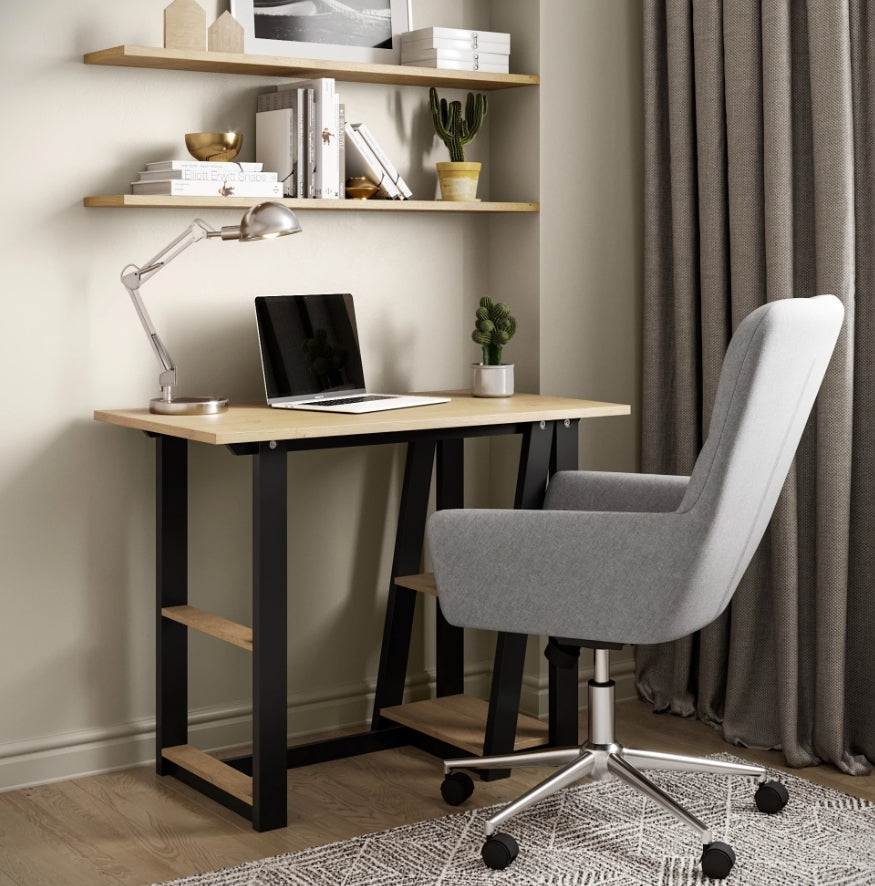 Providers Of Penzance Oak & Black Home Office Desk Huddersfield