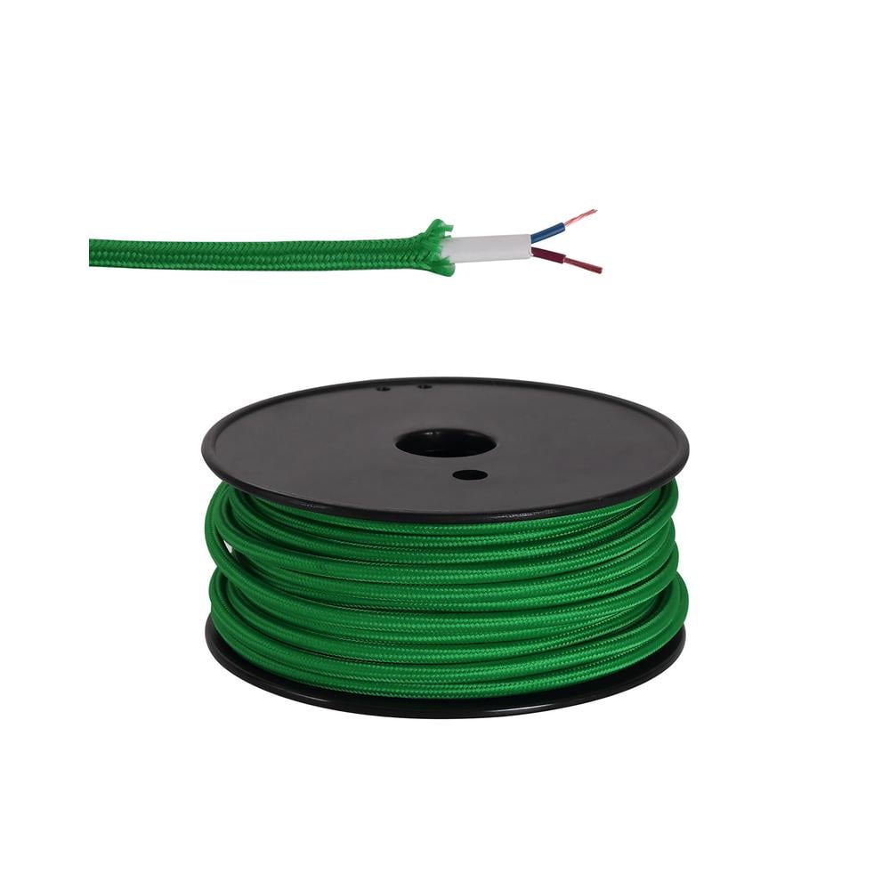 Luxuria Glorelle 25m Roll Bottle Green Braided 2 Core 0.75mm Cable