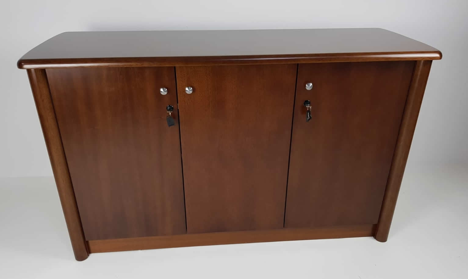 Providers Of Real Wood Veneer Three Door Executive Walnut Cupboard - 6846T