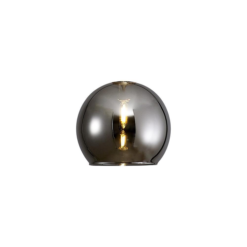 Luxuria Apex 140mm Open Mouth (F) Round Chrome Globe Glass Shade