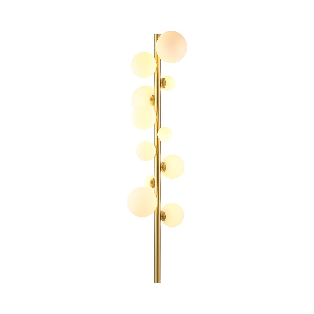 Luxuria Thorne Floor Lamp 11xG9 Satin Gold Opal Glass