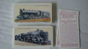 Trains Railway Engines By Wills Repro Full Set Of 50 Cards Vg Imp Pub 1992