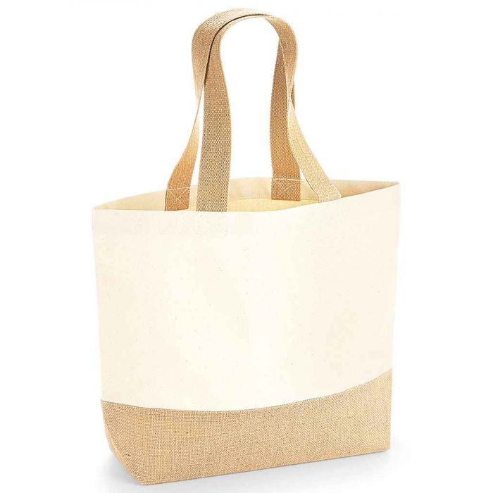 Westford Mill Jute Base Canvas Tote