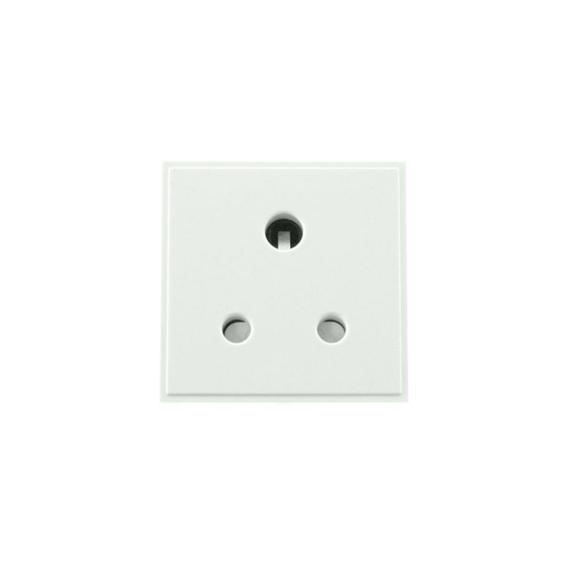 Click New Media 5A Round Pin Socket Outlet Module White