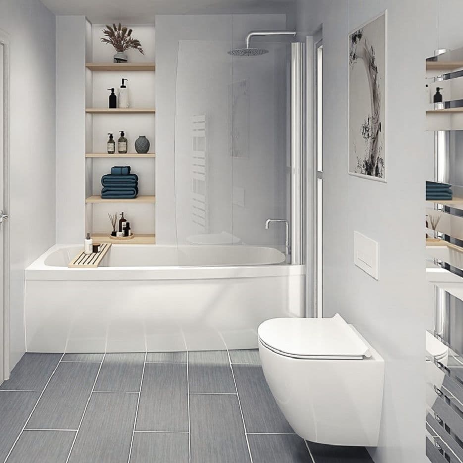 White Gloss Bathroom and Shower Panel