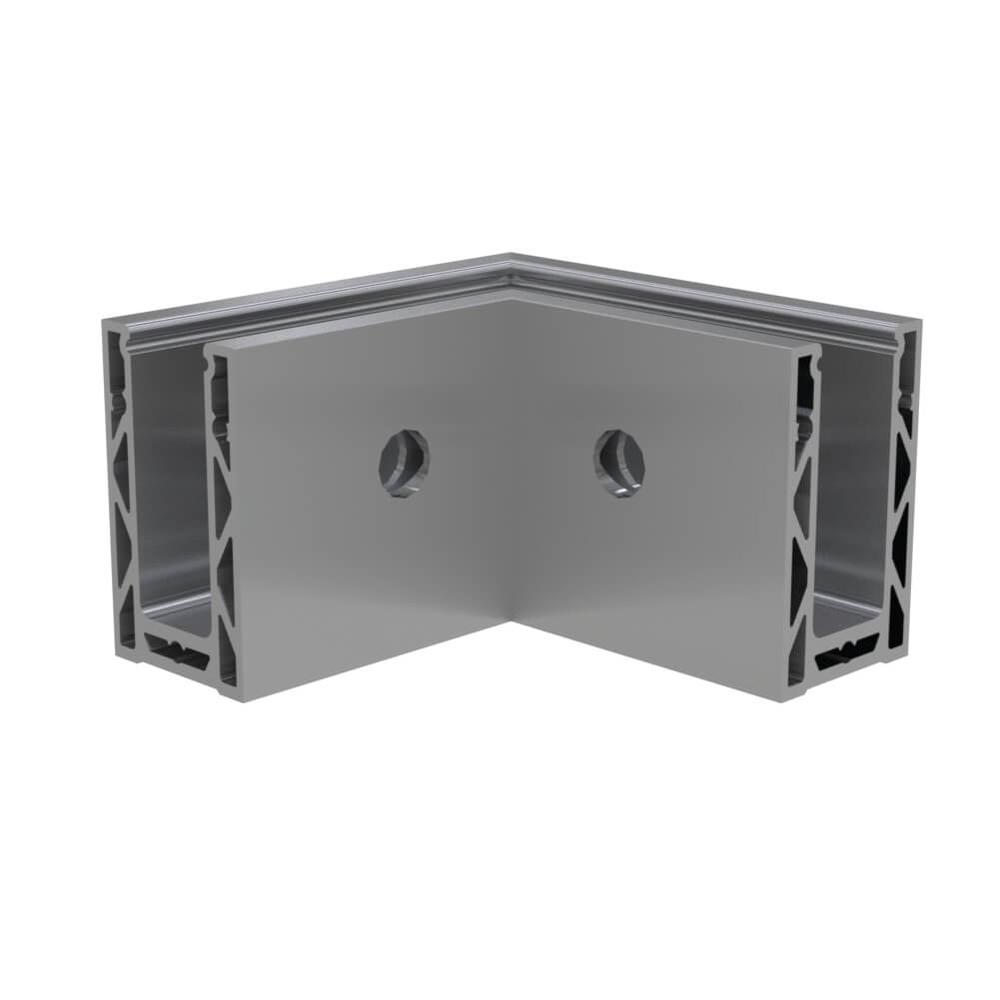 Internal Corner for Adjustable AluminiumSide Fix (Satin Anodised)