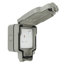 13A 1 Gang Weatherproof Switched Socket Double Pole, IP66, SWP4090