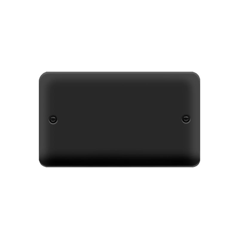 Click Deco Plus 2 Gang Blank Plate Matt Black