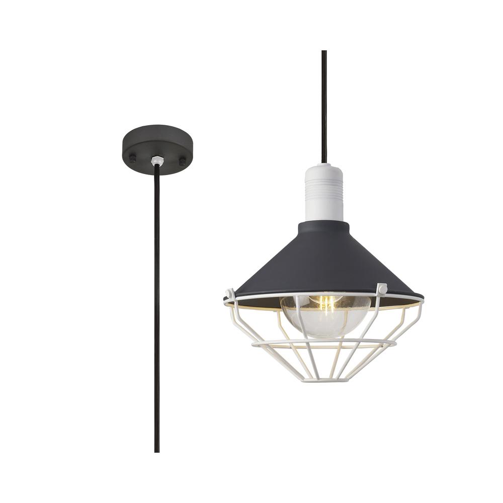 Luxuria Alabaster 25cm Pendant Light E27 IP65 Anthracite/Matt White