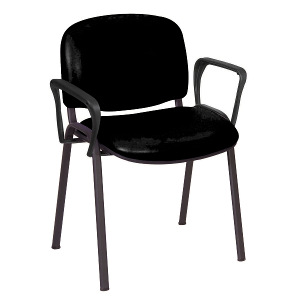 Galaxy Visitor Chair With Arms - Black