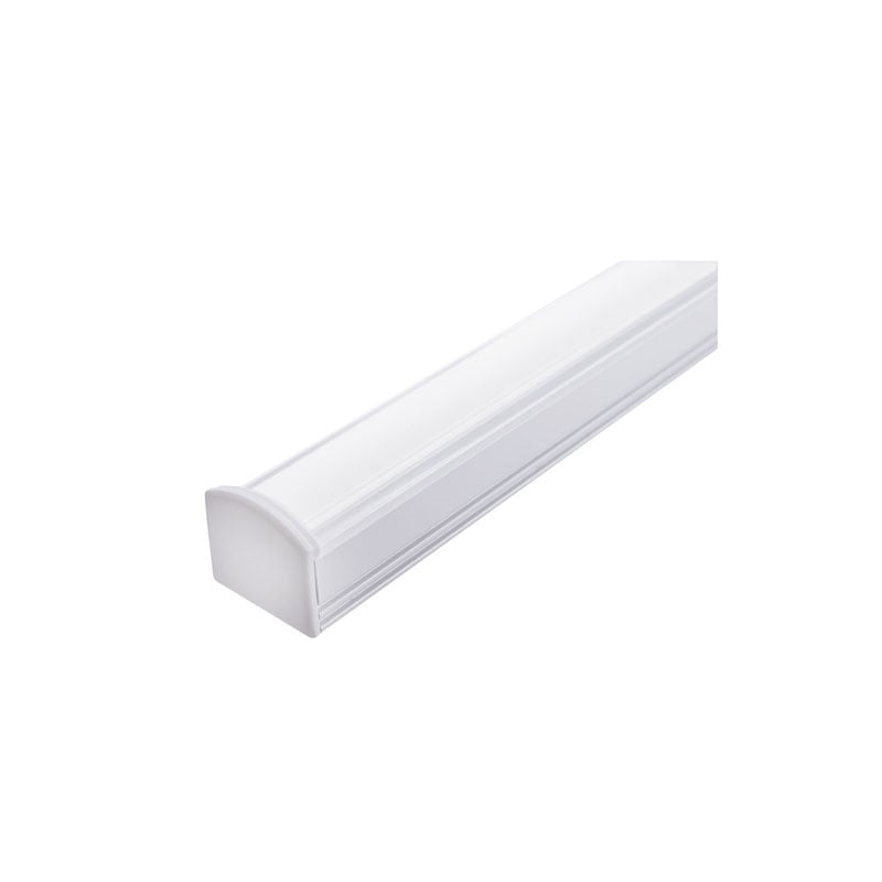 Integral Surface Mount Frosted Diffuser 18x13mm Aluminium Profile Rail 1 Metre