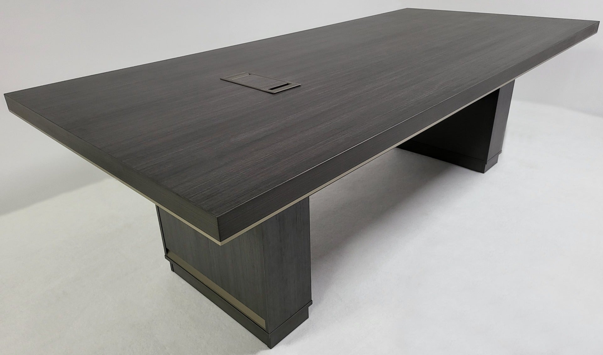 Providers Of Heavy Duty 2400mm Grey Oak Executive Boardroom Table with Aluminum Edging - HC0324