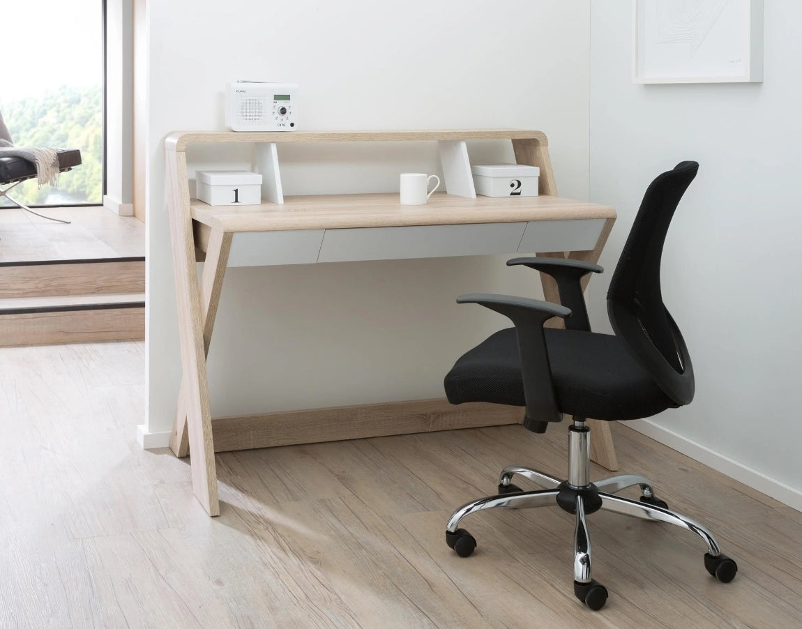 Aspen Light Oak Home Office Desk UK