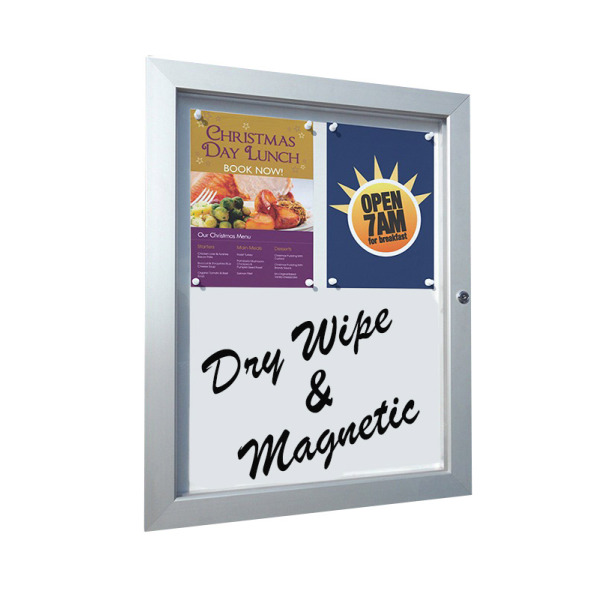 Lockable Magnetic Dry Wipe Notice Board