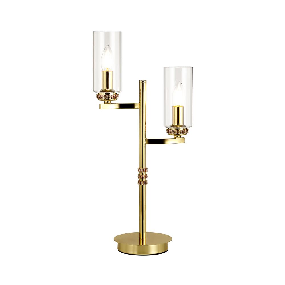 Luxuria Lei Table Lamp 2xE14 Polished Gold