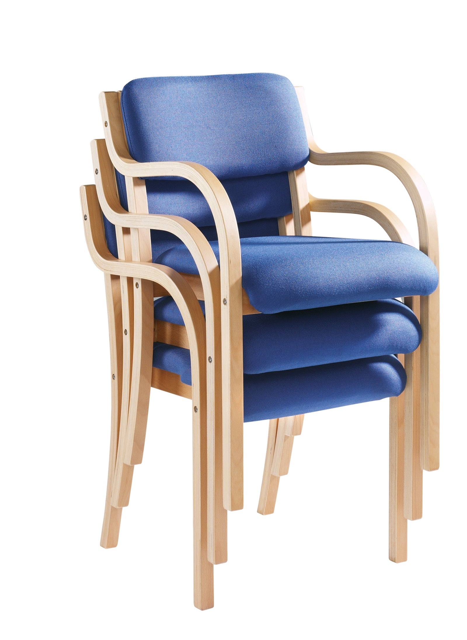 Providers Of Prague Wood Frame Conference Chair with Optional Arms - Charcoal or Blue Colour Option Huddersfield