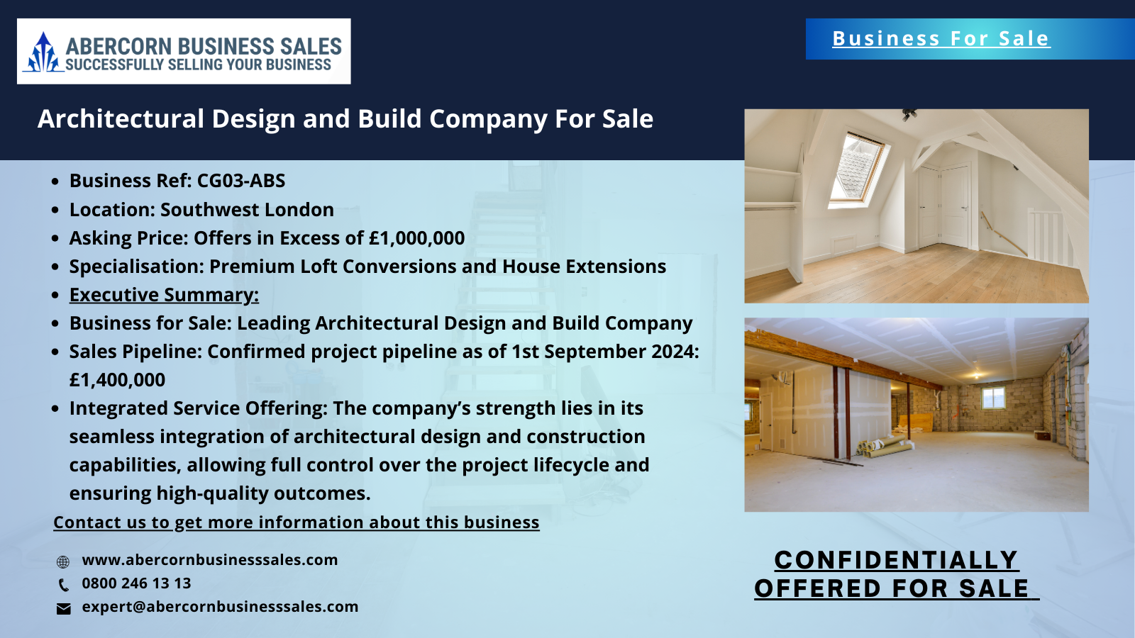 CG03-ABS - Leading Architectural Design and Build Company For Sale