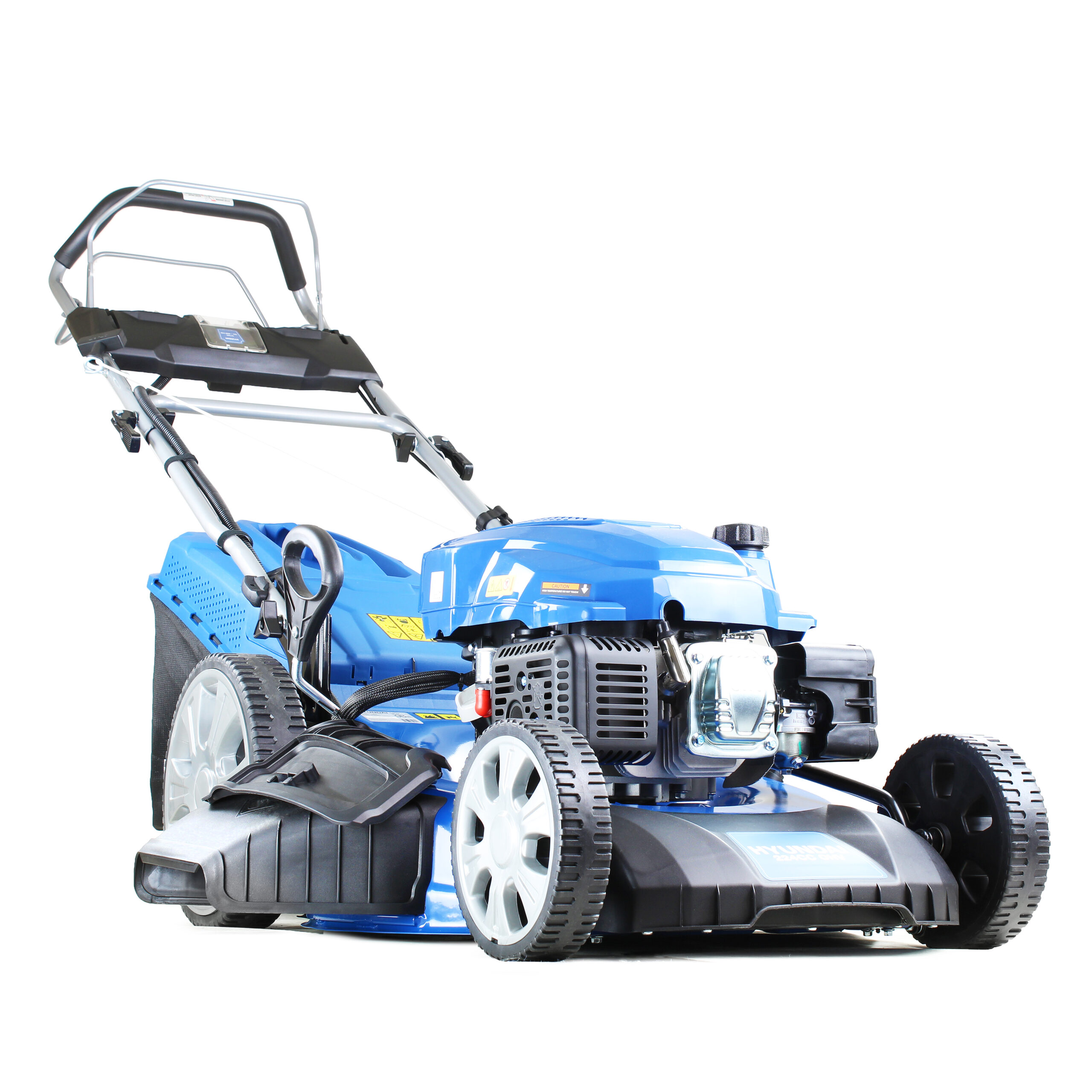 Hyundai HYM530SPE Self-Propelled Petrol Lawn Mower, (rear wheel drive), 21”/53cm Cut Width, Electric (push button) Start With Pull-Cord Back